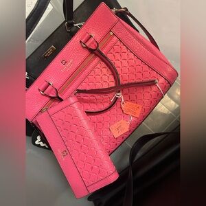 Kate Spade Vibrant Pink Tote and Wallet